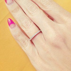 White Gold Vera Wang Wedding Band - Size 5